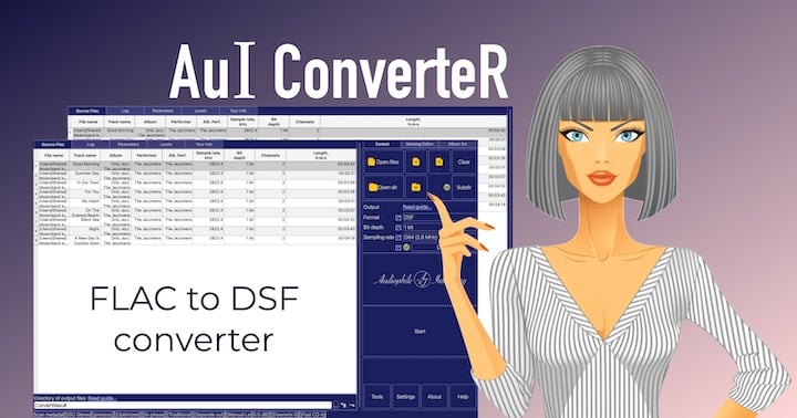 Convert FLAC to DSF with AuI ConverteR