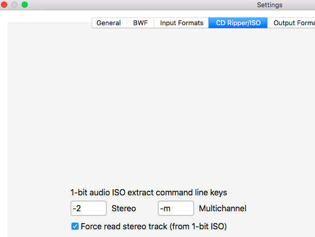 Extract ISO to stereo tracks