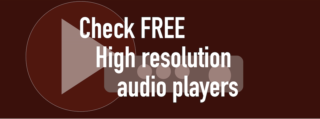 High resolution audio player list