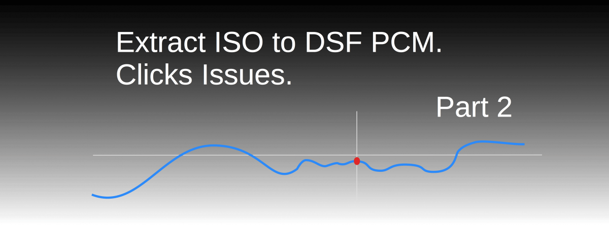Extract SACD ISO to DSF PCM. Click Issues. Part 2