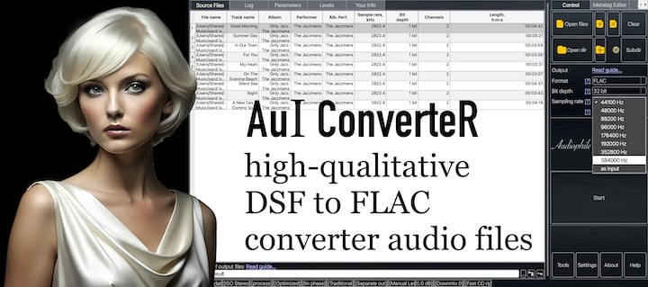 DSF to FLAC file converter software [AuI ConverteR 48x44]