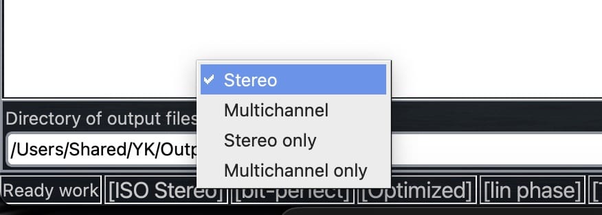 Stereo or multichannel iso extraction