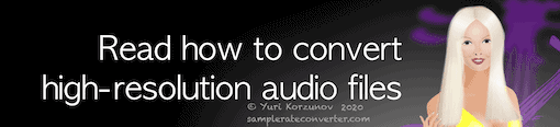 How to convert hi-res audio