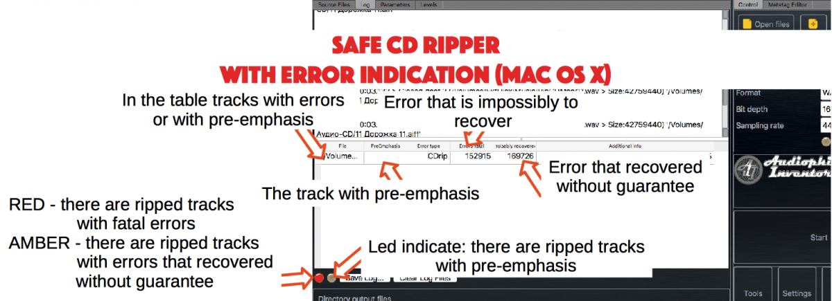 CD ripping error displaying under Mac and Windows