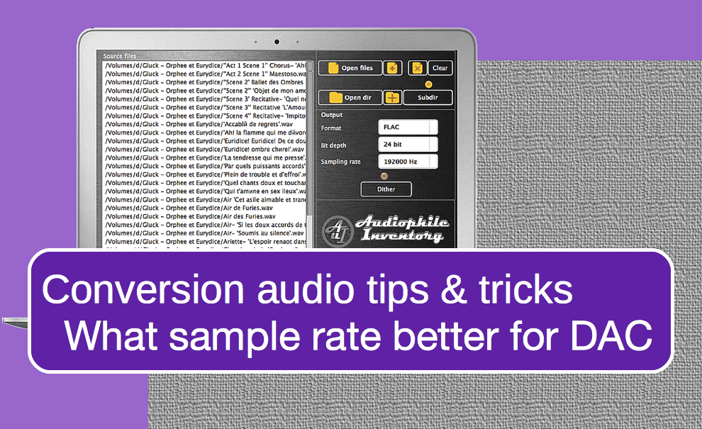 What sample rate better for DAC